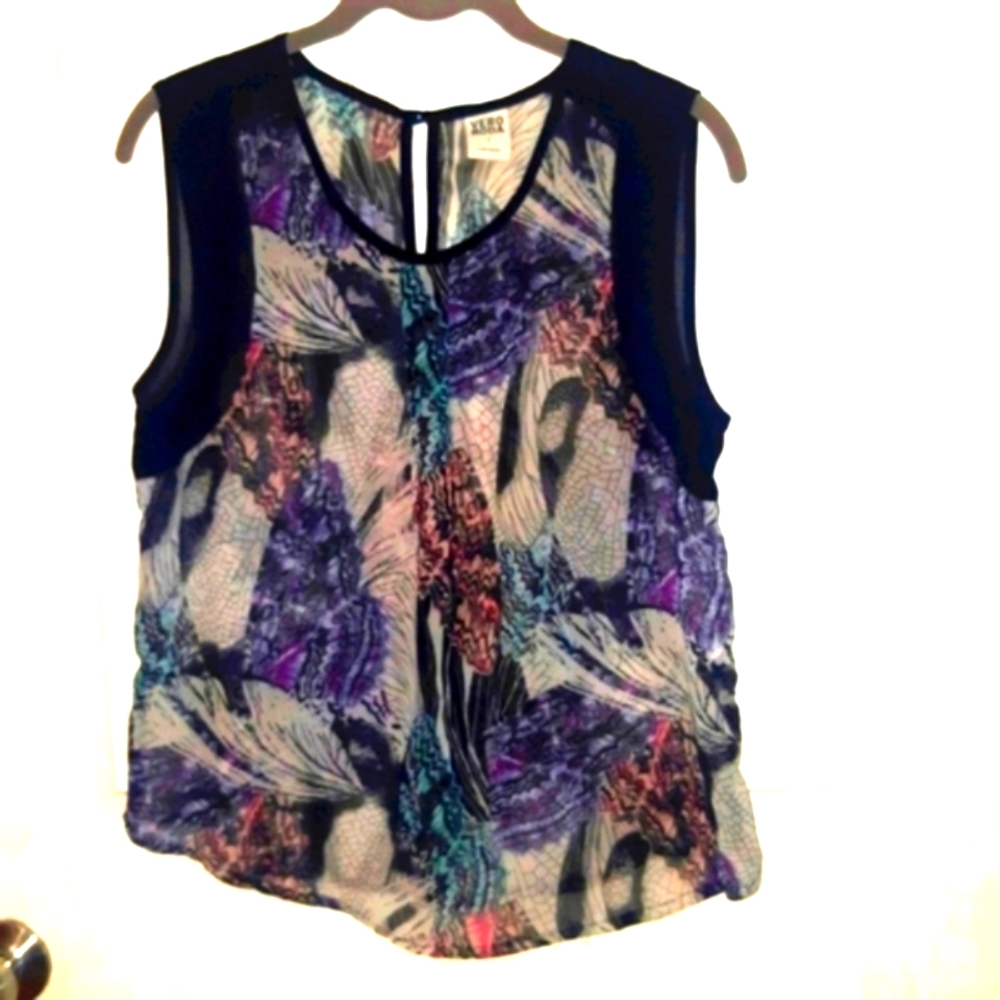 (S)🦋Vero Moda🦋 Sheer Butterfly🦋 Sleeveless Top